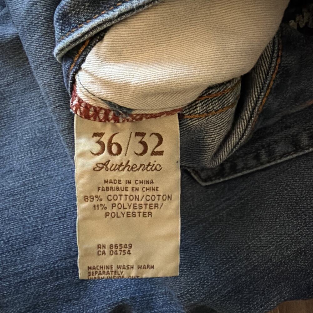 Tommy Bahama Authentic Straight Jeans Relax Blue Denim‎ Cotton Blend Men 36x32 - Picture 8 of 11